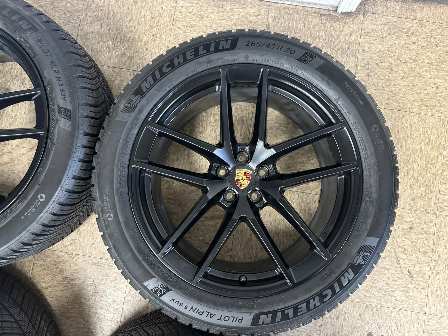 20” OEM 95B.3 Macan S Wheels & BRAND NEW Michelin Pilot Alpin 5 Tires