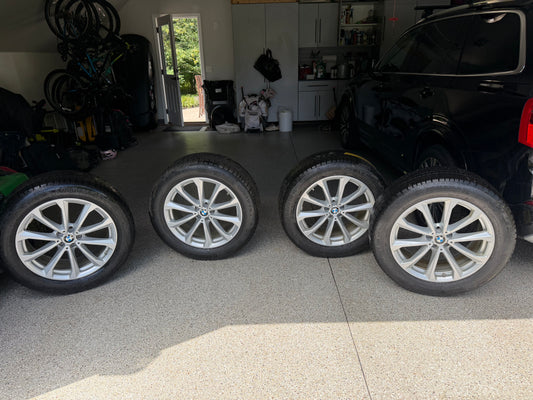 OEM BMW X7 20" Styling 750 Winter Wheels Rims Tires Set