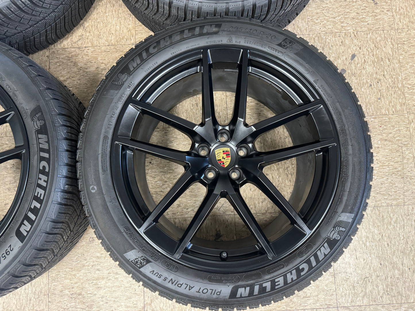 20” OEM 95B.3 Macan S Wheels & BRAND NEW Michelin Pilot Alpin 5 Tires