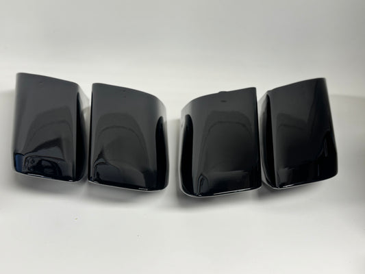 OEM Macan Gloss Black Square Exhaust Tips: 2015-2021 GTS & Turbo
