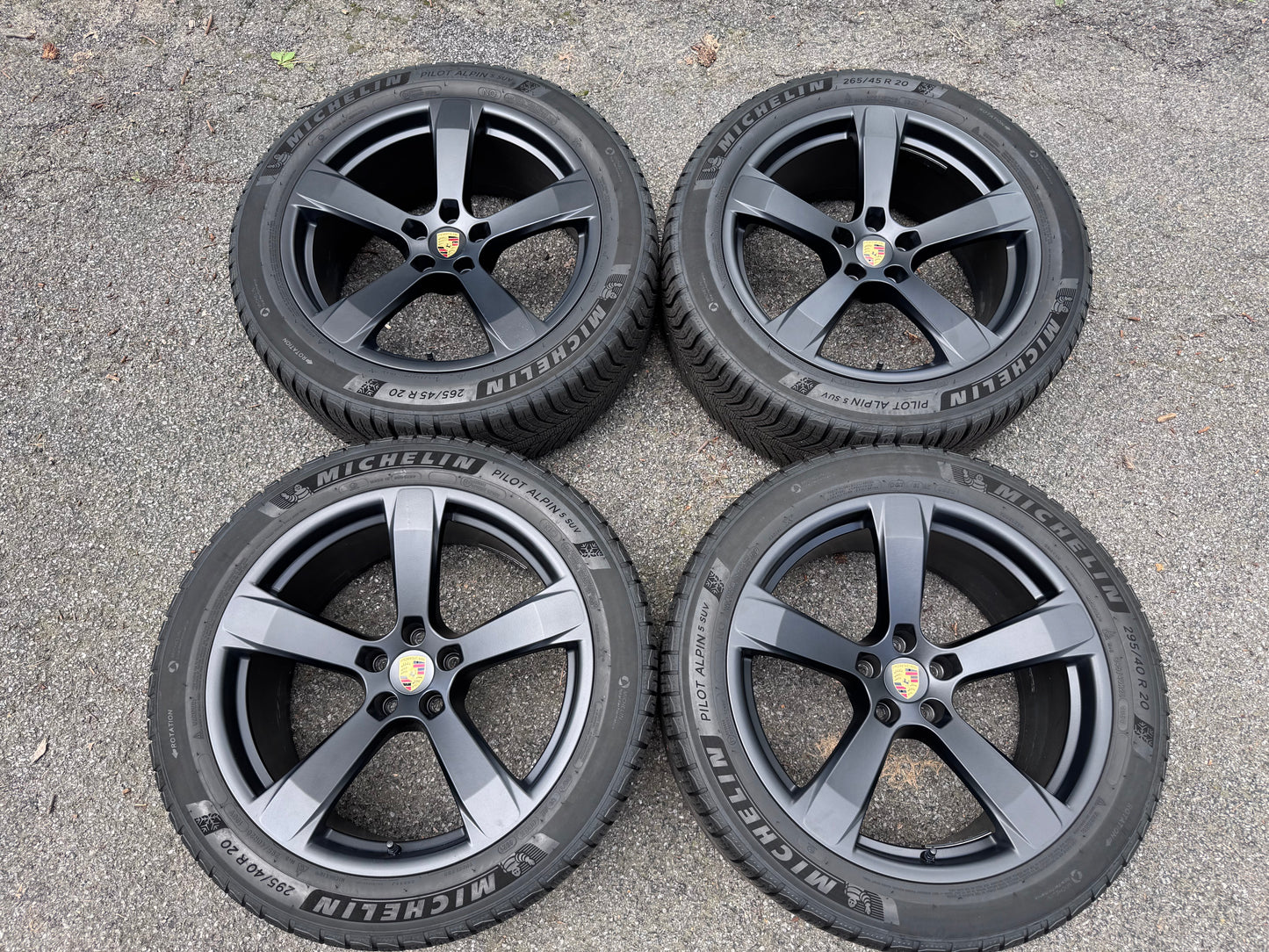 Winter Package: 20” OEM 95B.3 5-Spoke Sport Wheels & Tires - Satin Black