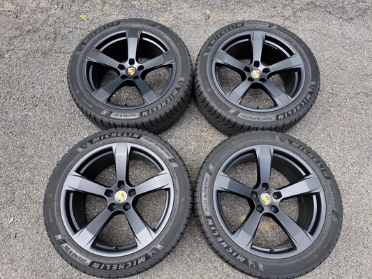Winter Package: 20” OEM 95B.3 5-Spoke Sport Wheels & Tires - Satin Black