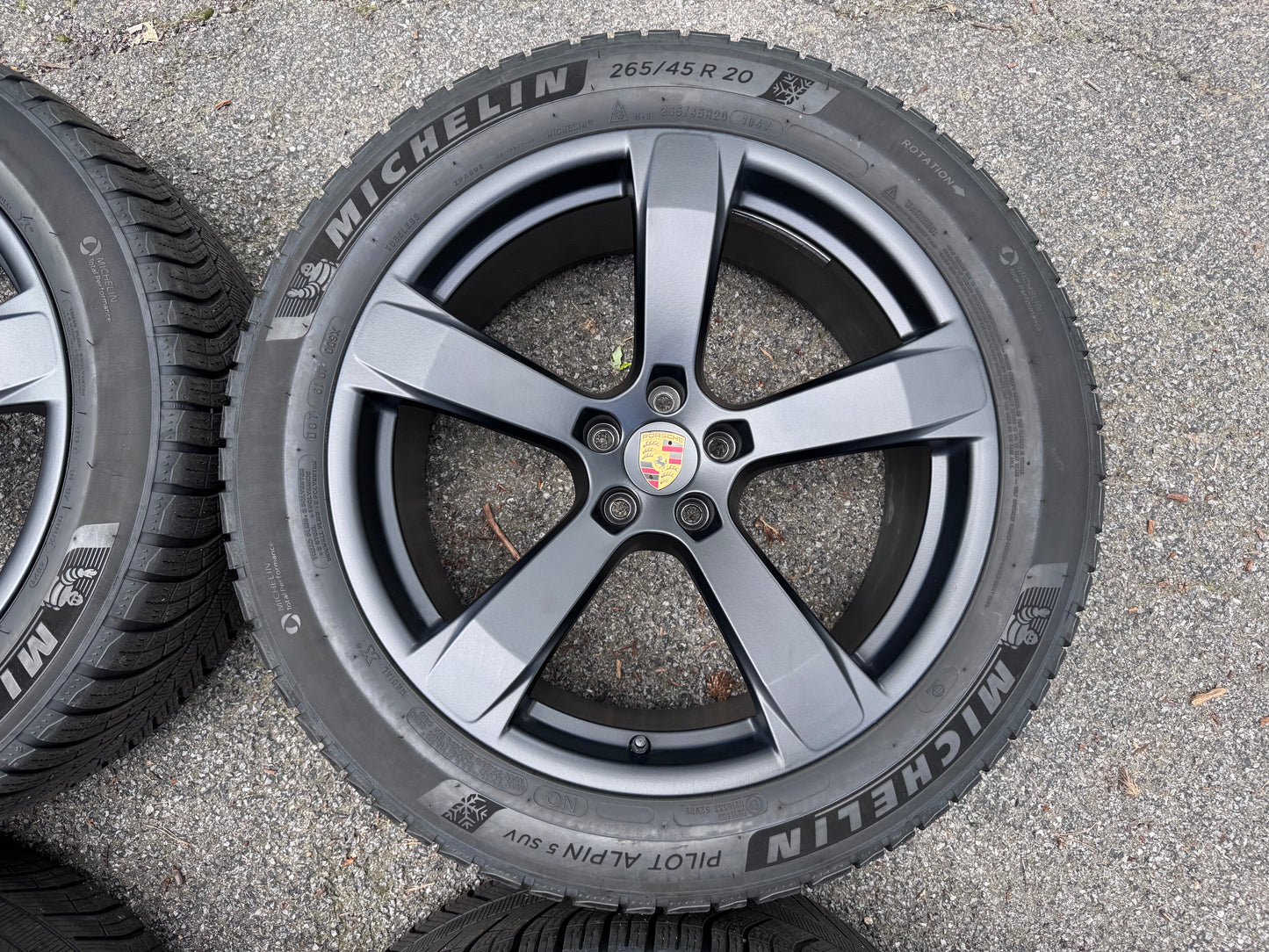 Winter Package: 20” OEM 95B.3 5-Spoke Sport Wheels & Tires - Satin Black