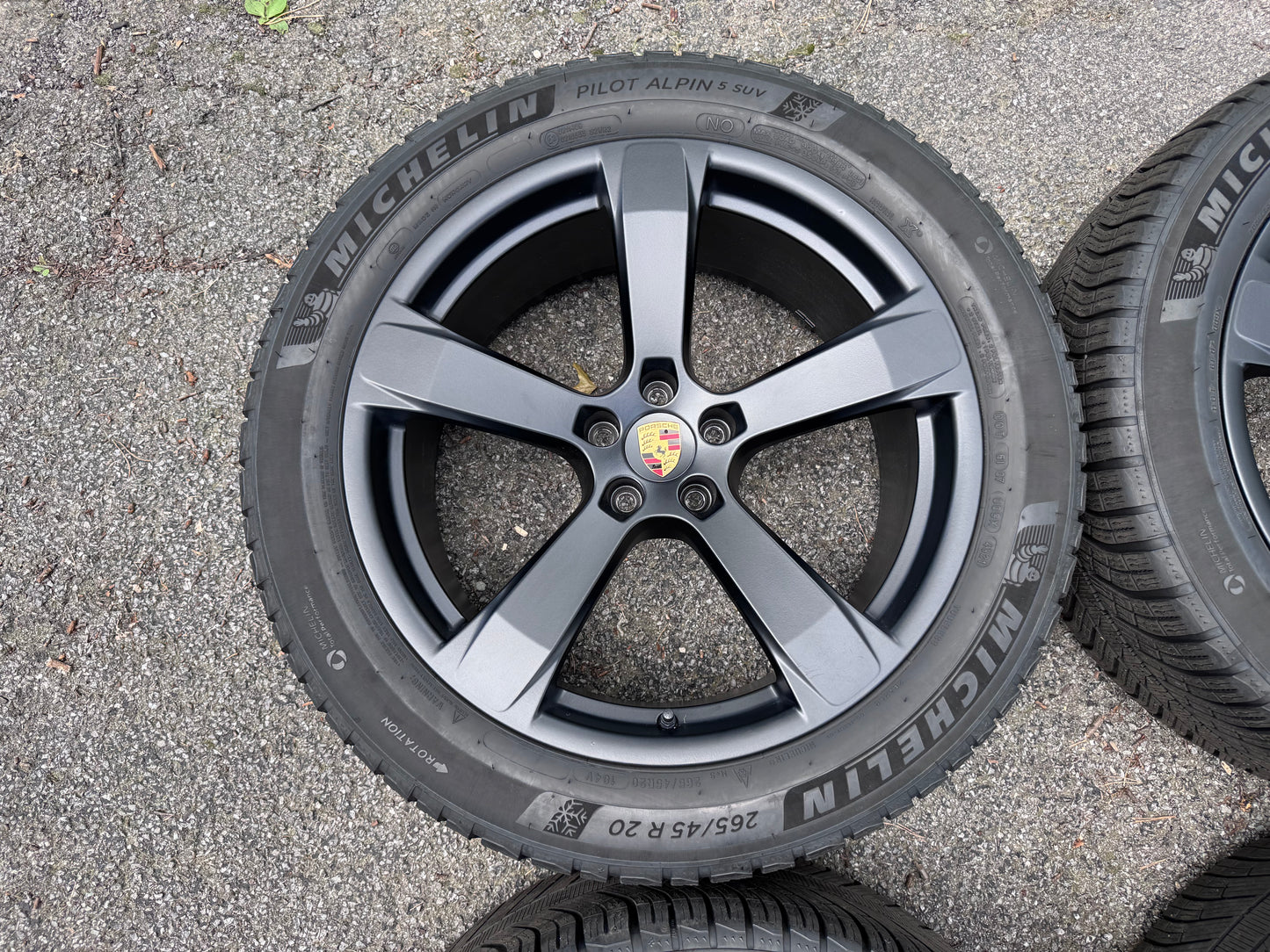 Winter Package: 20” OEM 95B.3 5-Spoke Sport Wheels & Tires - Satin Black