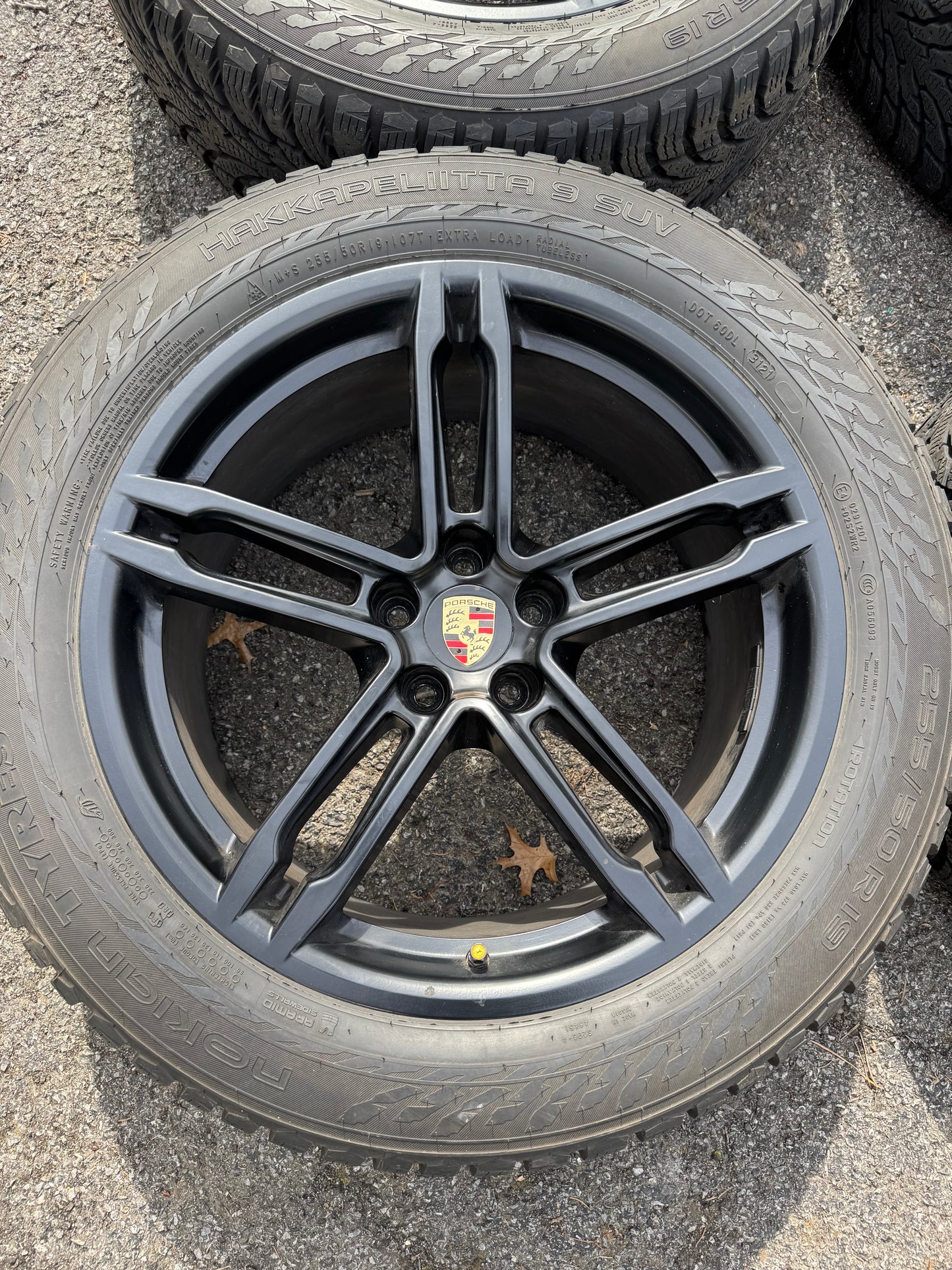 OEM Porsche Macan Satin Black 19” Turbo Wheels & Winter Tires