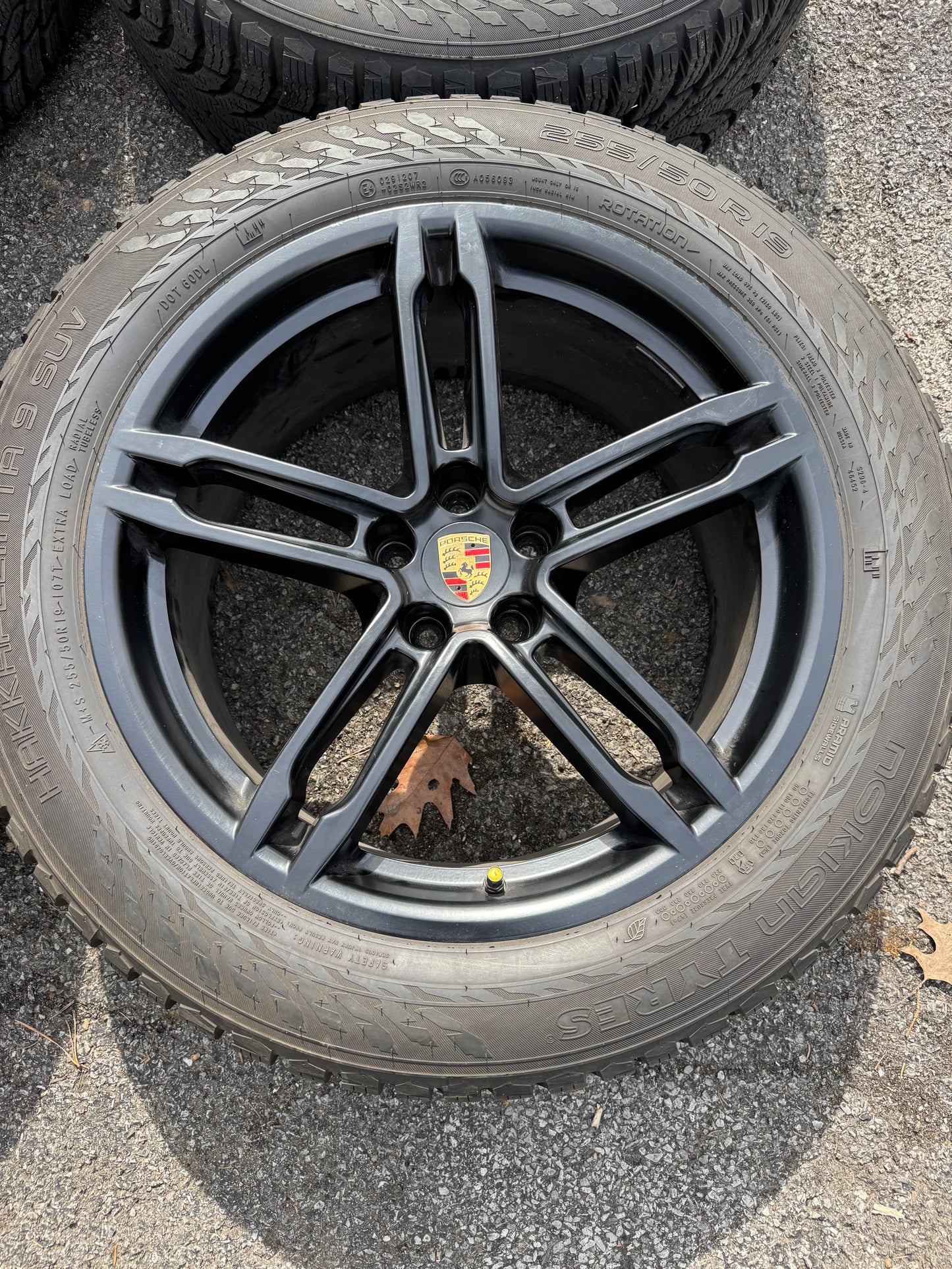OEM Porsche Macan Satin Black 19” Turbo Wheels & Winter Tires