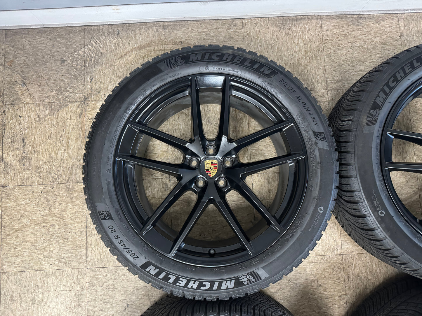 20” OEM 95B.3 Macan S Wheels & BRAND NEW Michelin Pilot Alpin 5 Tires