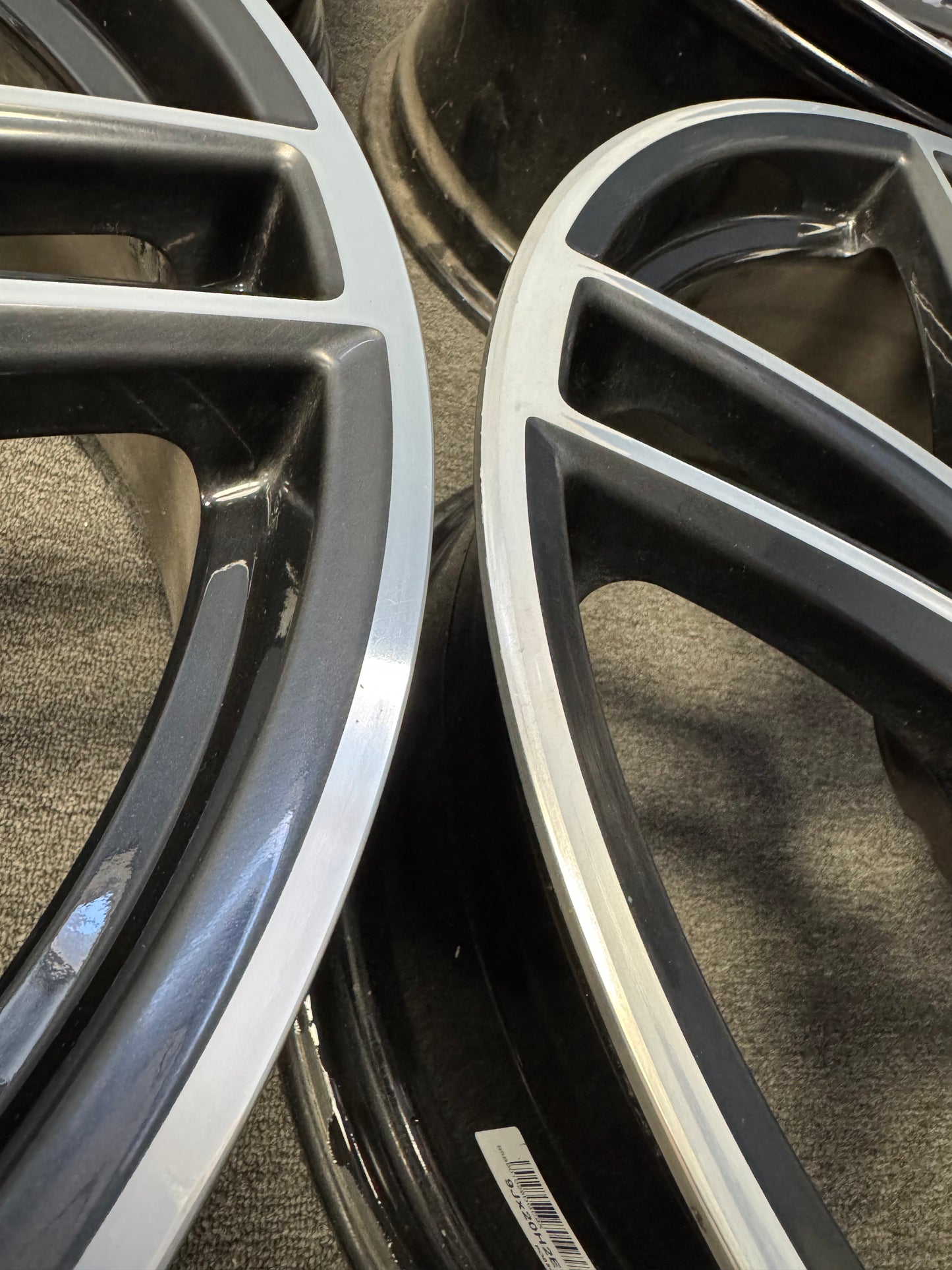 OEM Porsche Macan 20” Turbo Wheels - Black/Machined, Tire Options