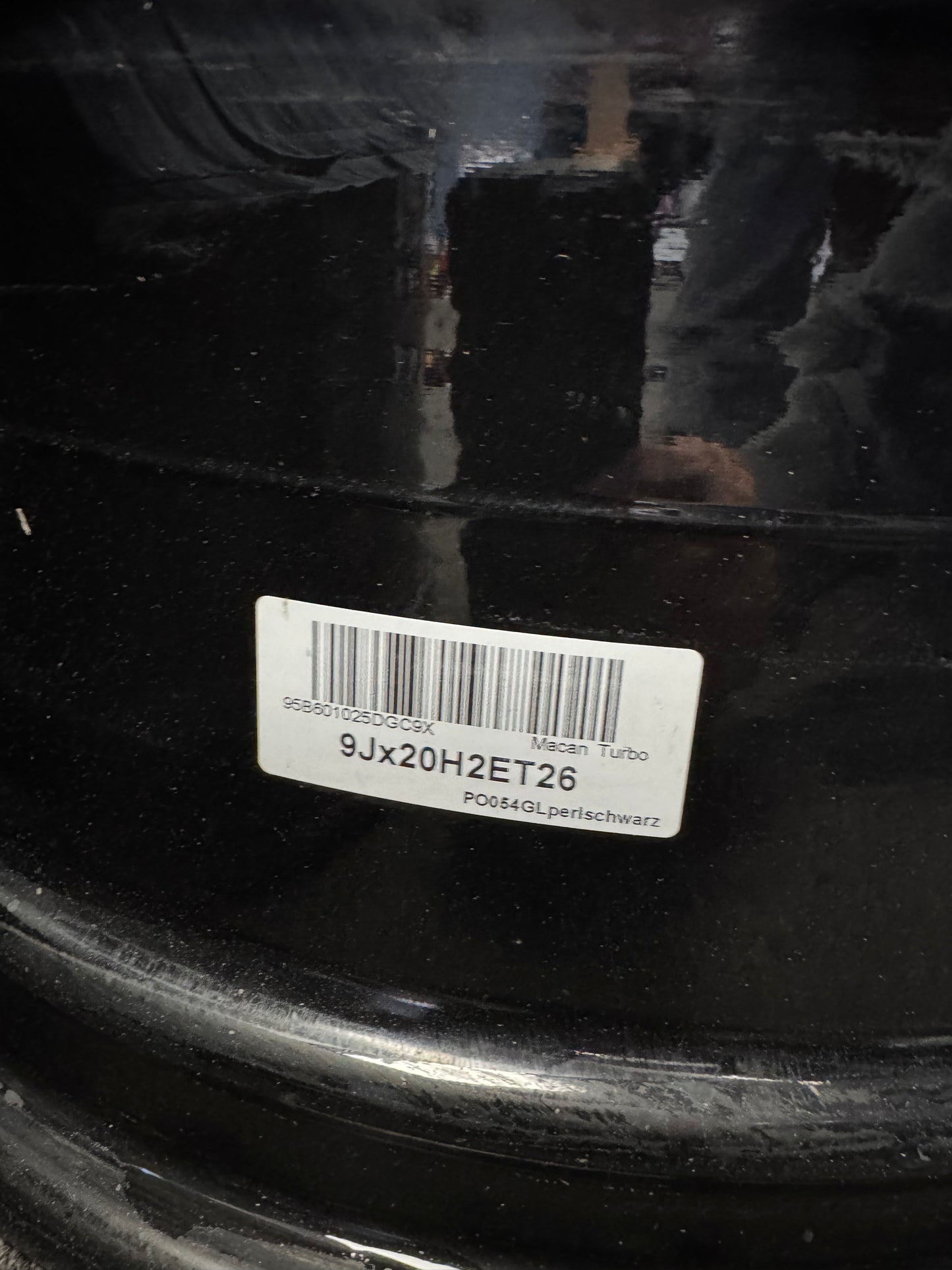OEM Porsche Macan 20” Turbo Wheels - Black/Machined, Tire Options