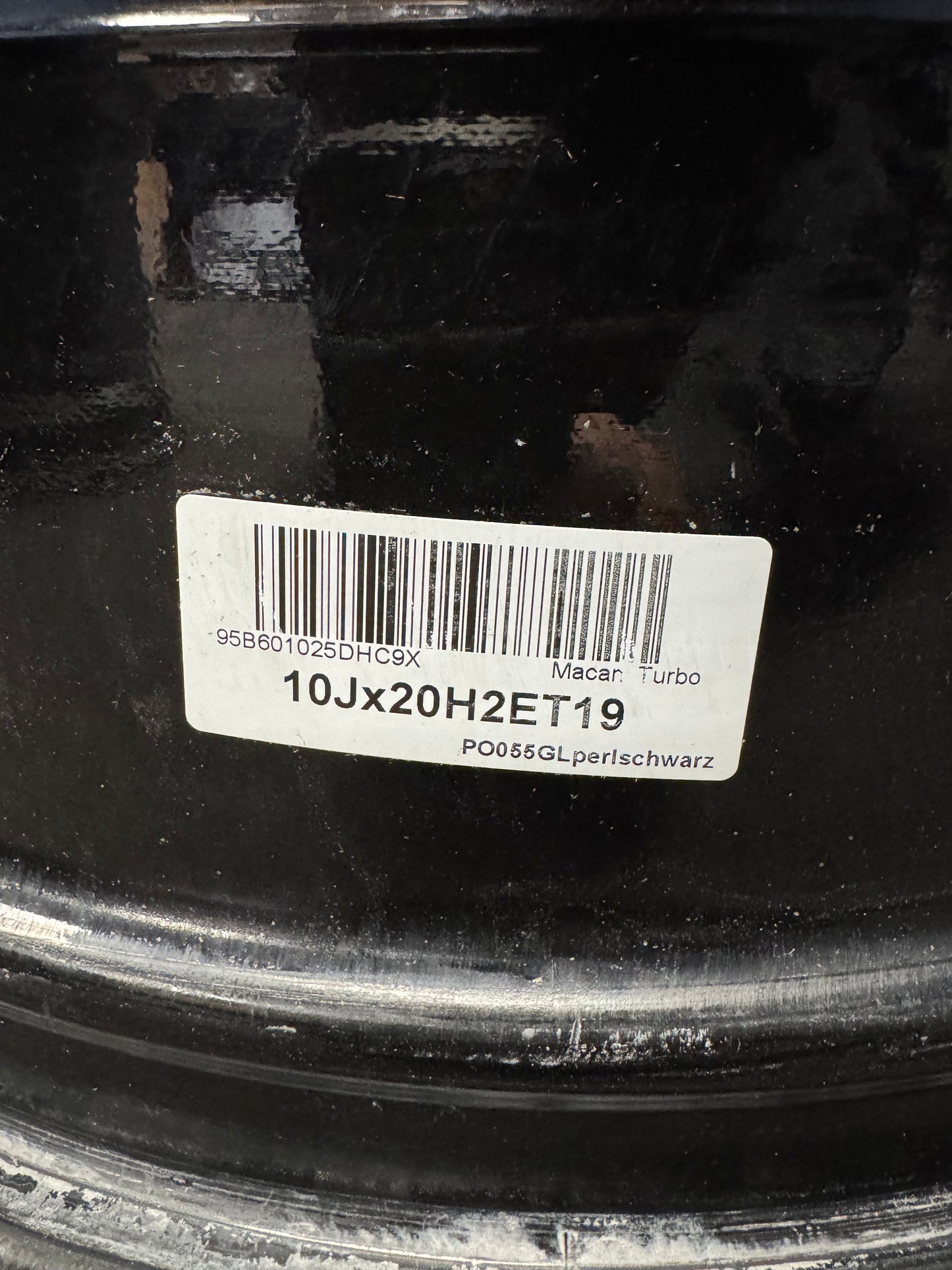 OEM Porsche Macan 20” Turbo Wheels - Black/Machined, Tire Options