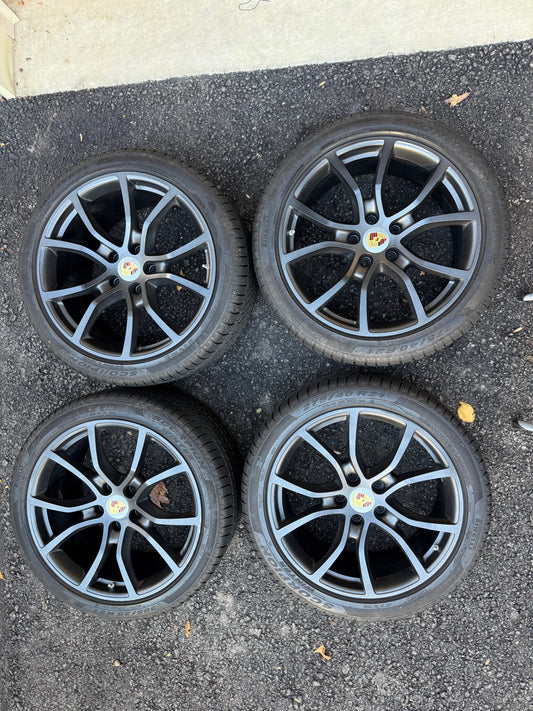 OEM Porsche Cayenne 9Y0 21” Exclusive Design Wheels & Winter Tires