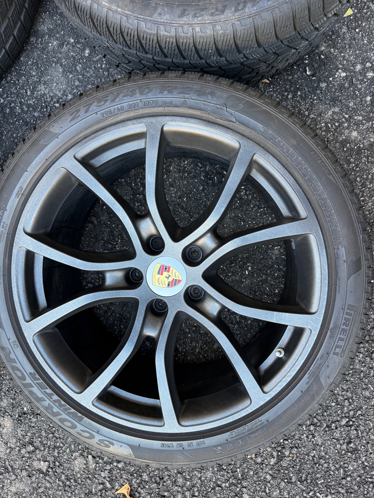 OEM Porsche Cayenne 9Y0 21” Exclusive Design Wheels & Winter Tires